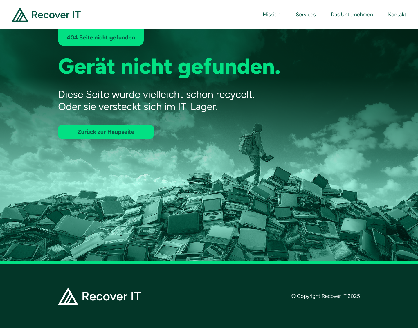 Recover IT 404 error page